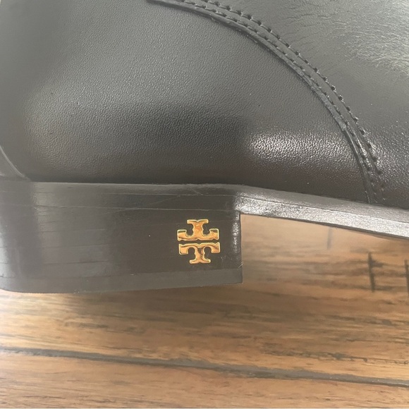 Tory Burch boots black leather knee high zip up boots tall boots fall boots - Picture 3 of 16